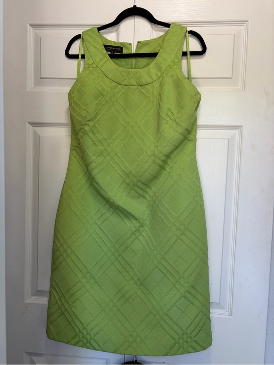 Jones New York Dresses & Skirts - Vtg Jones New York Lime Green Sleeveless Shift Dress 12 flaws
